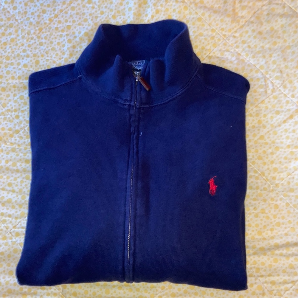 Vintage Polo zip front pocket sweatshirt size XL